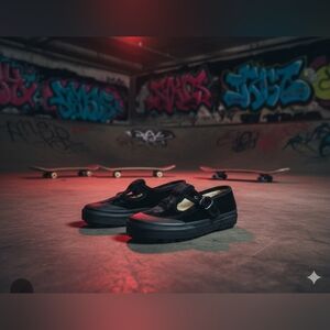 Vans Black Velvet Mary Jane Shoes